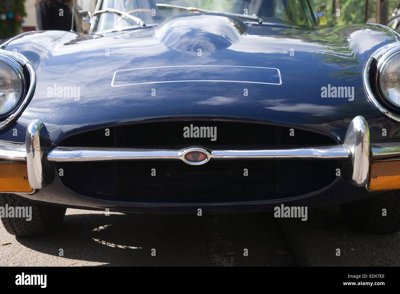 Jaguar E-Type 4.2 Oldtimer Stockfoto