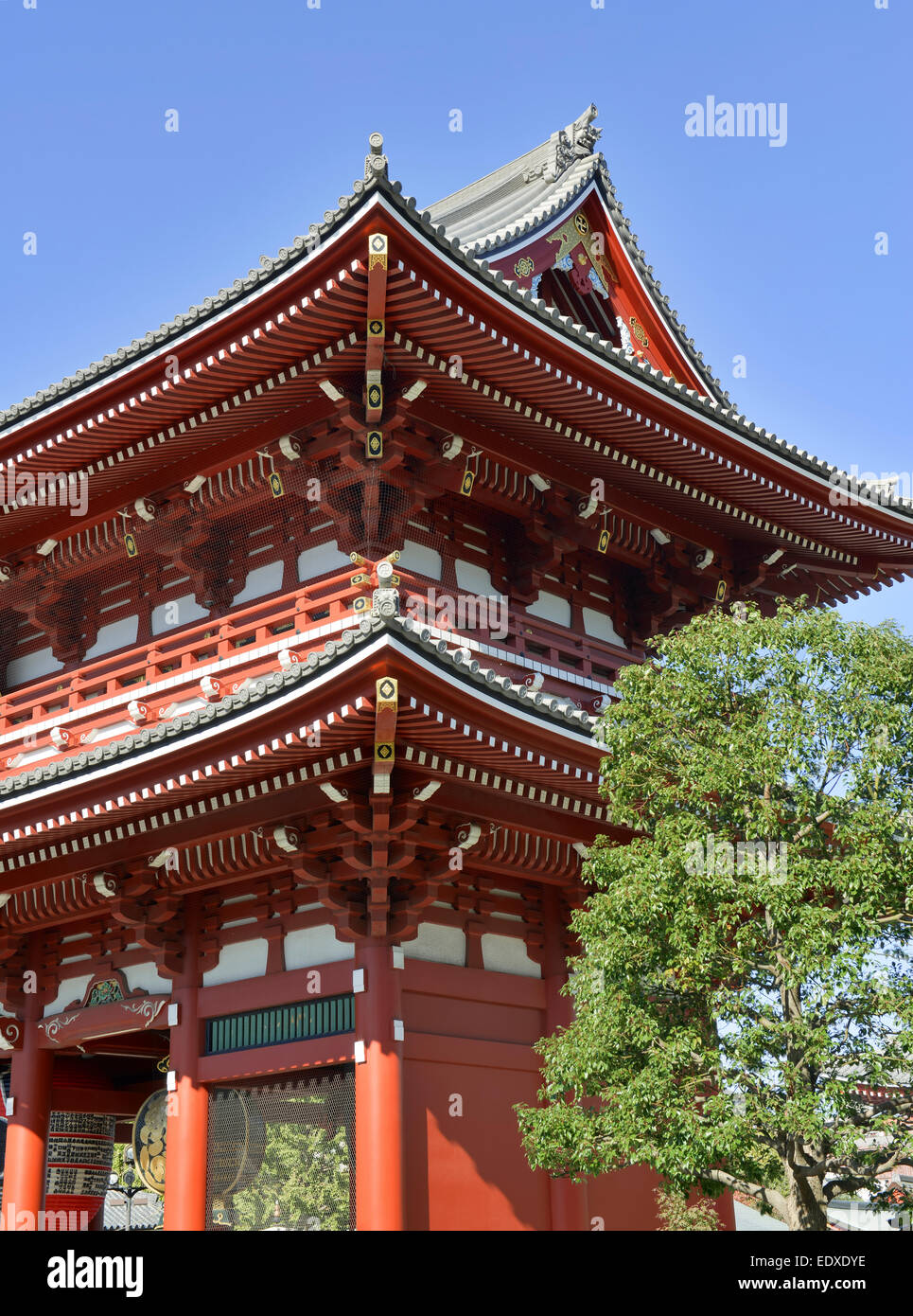 Traditionelle japanische Architektur, Sensoji-Tempel in Asakusa, Tokio Stockfoto