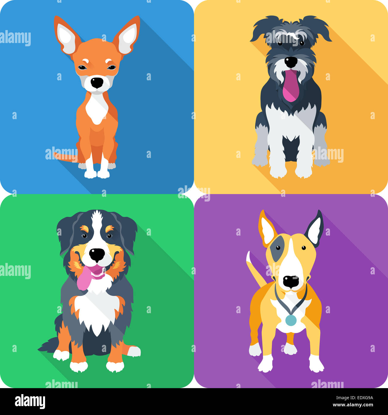Hund-Symbol flaches design Stockfoto