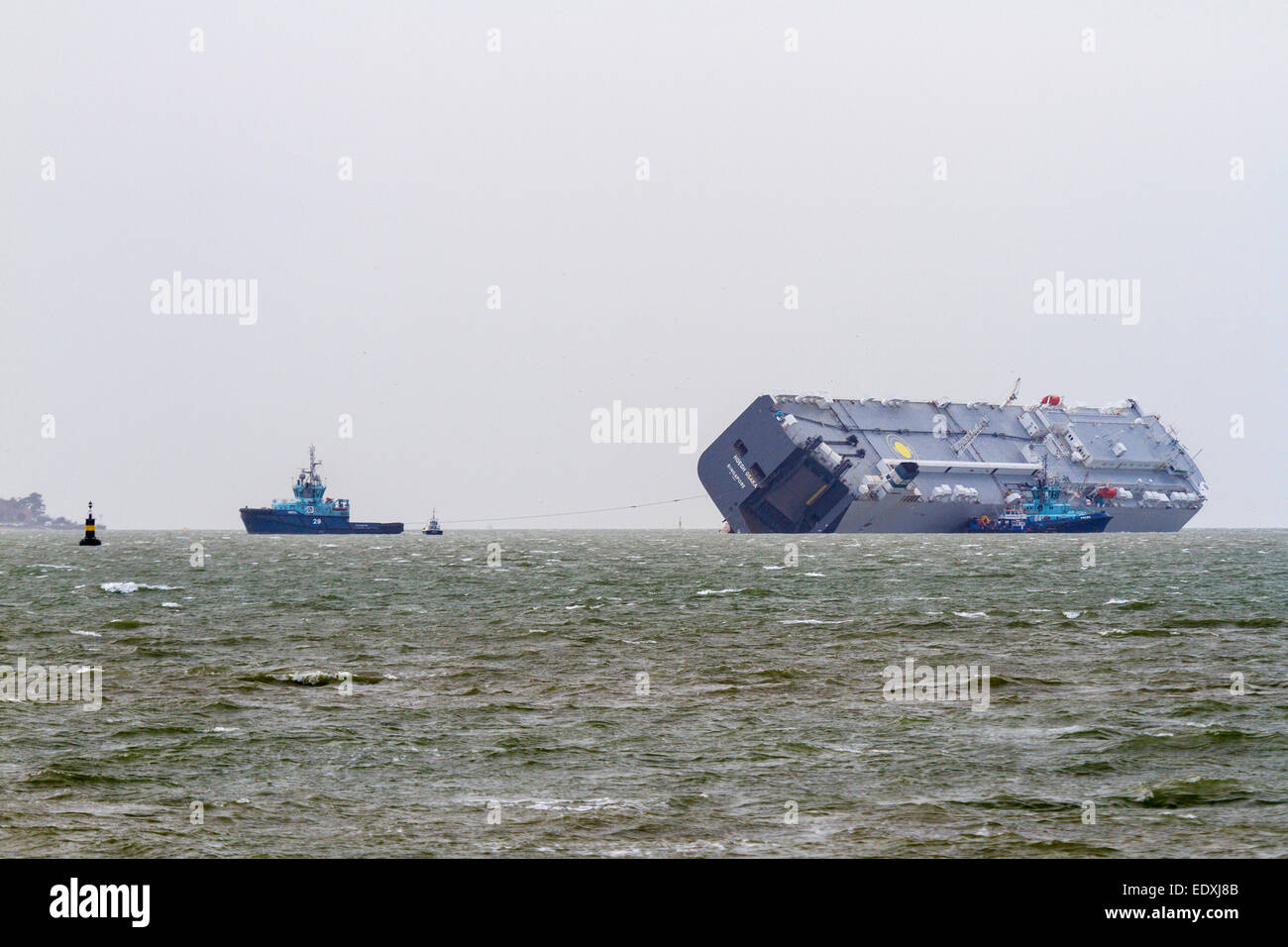 Betroffenen Solent Schiff Stockfoto