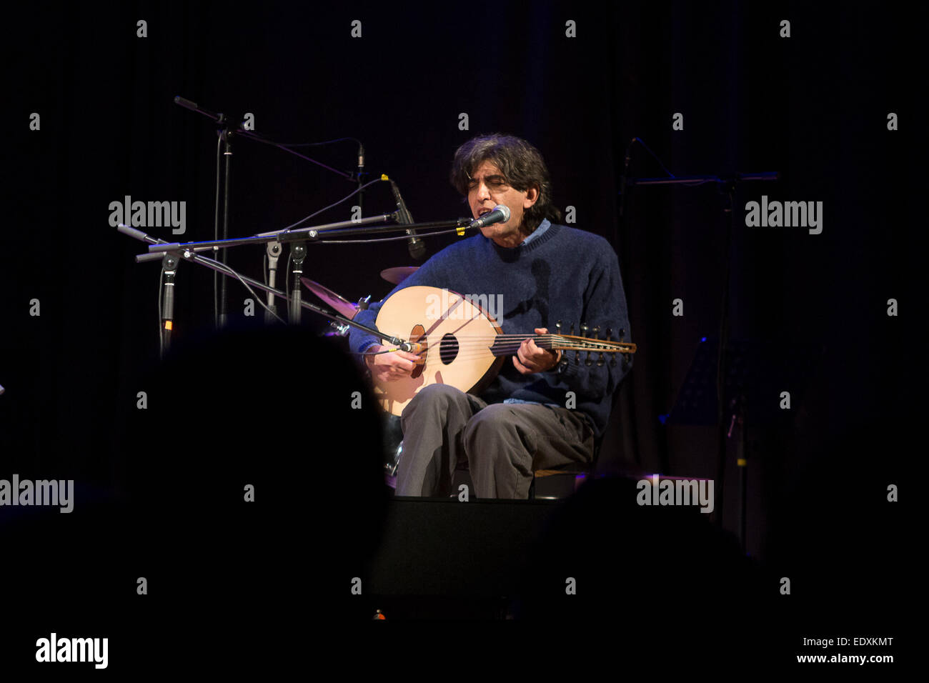 Rom, Italien. 10. Januar 2015. Ziad Rajab - Oud-Spieler, Sufi-Lieder - schließen der Ursprünge ethnische Musik Festival in Rom Credit: Francesco Gustincich/Alamy Live News Stockfoto