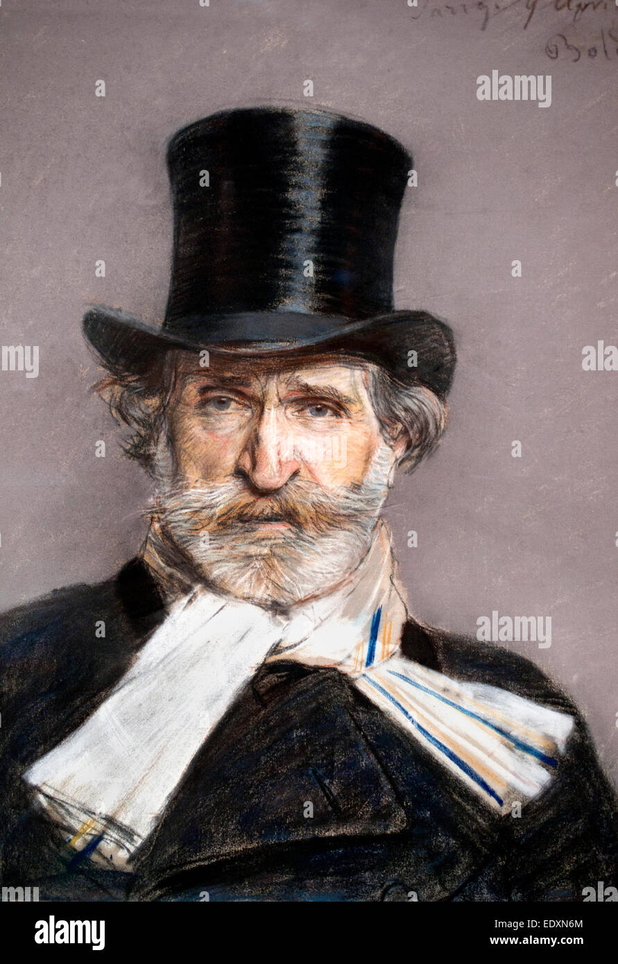 Giuseppe Fortunino Francesco Verdi 1813-1901 (Komponist der Romantik vor allem bekannt für seine Opern) 1886 Boldini Giovanni 1842-1931 Italien Italienisch Stockfoto