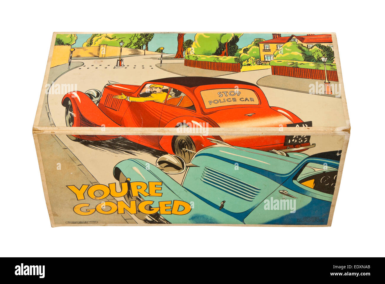 Sehr seltene Vintage "Du bist Gonged" Brettspiel von Chad Valley (späten 20er oder 30er) Stockfoto