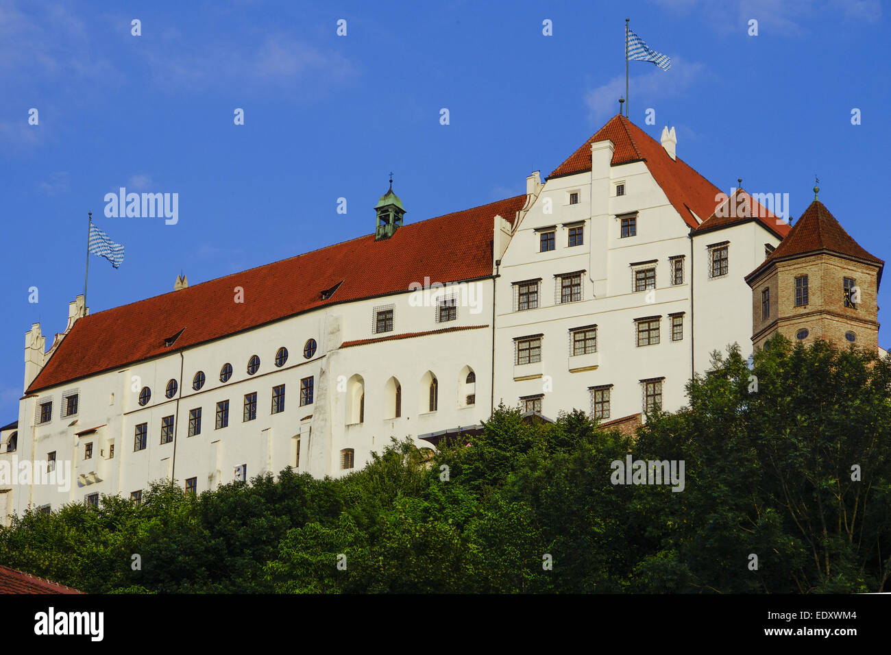Burg Trausnitz, Landshut, Niederbayern, Bayern, Deutschland, Europa, Schloss, Bayern, Bayern, Deutschland, Europa, Burgen, F zu senken Stockfoto
