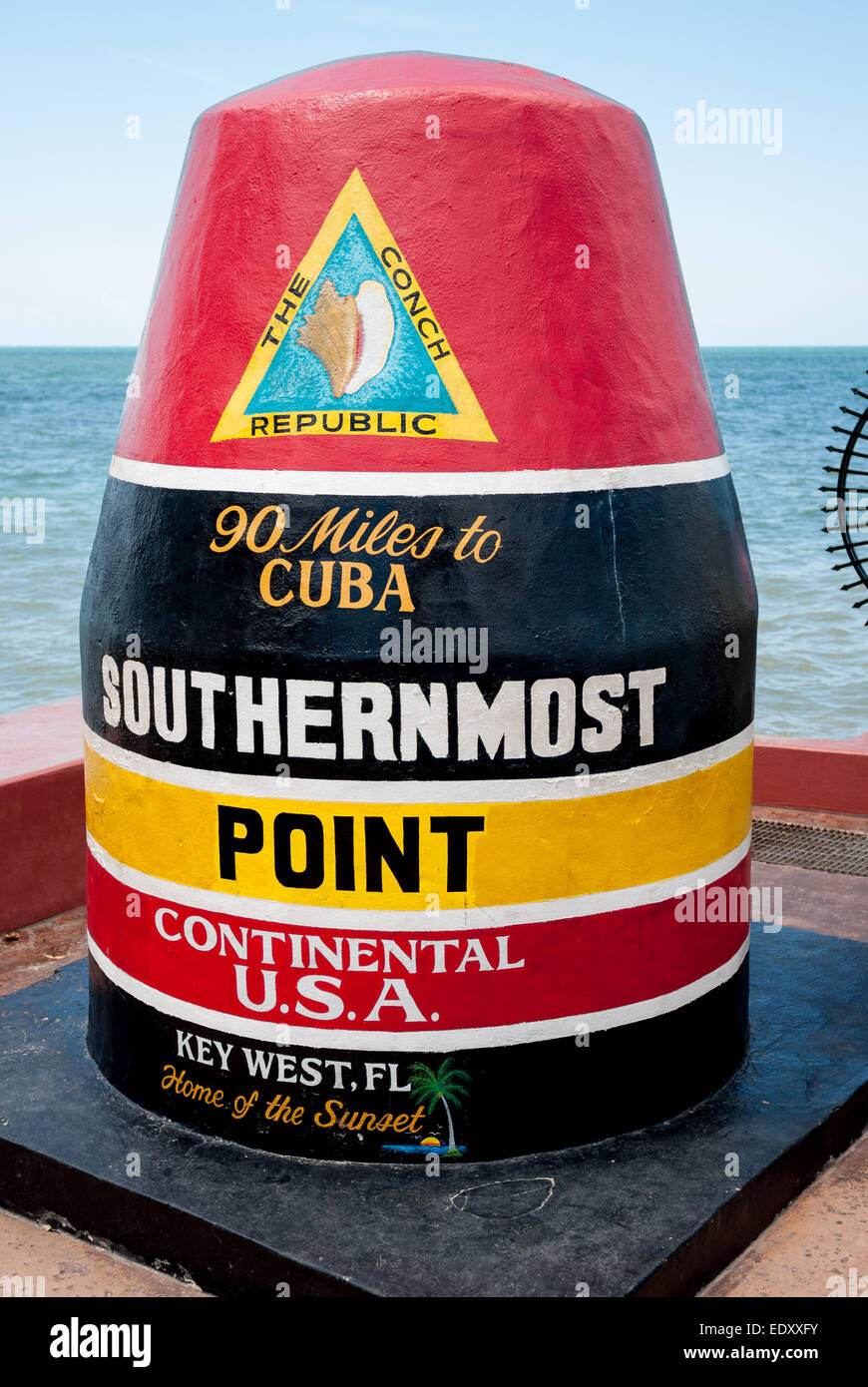 Bild von der südlichste Punkt der kontinentalen USA befindet sich in Key West (Florida) Stockfoto