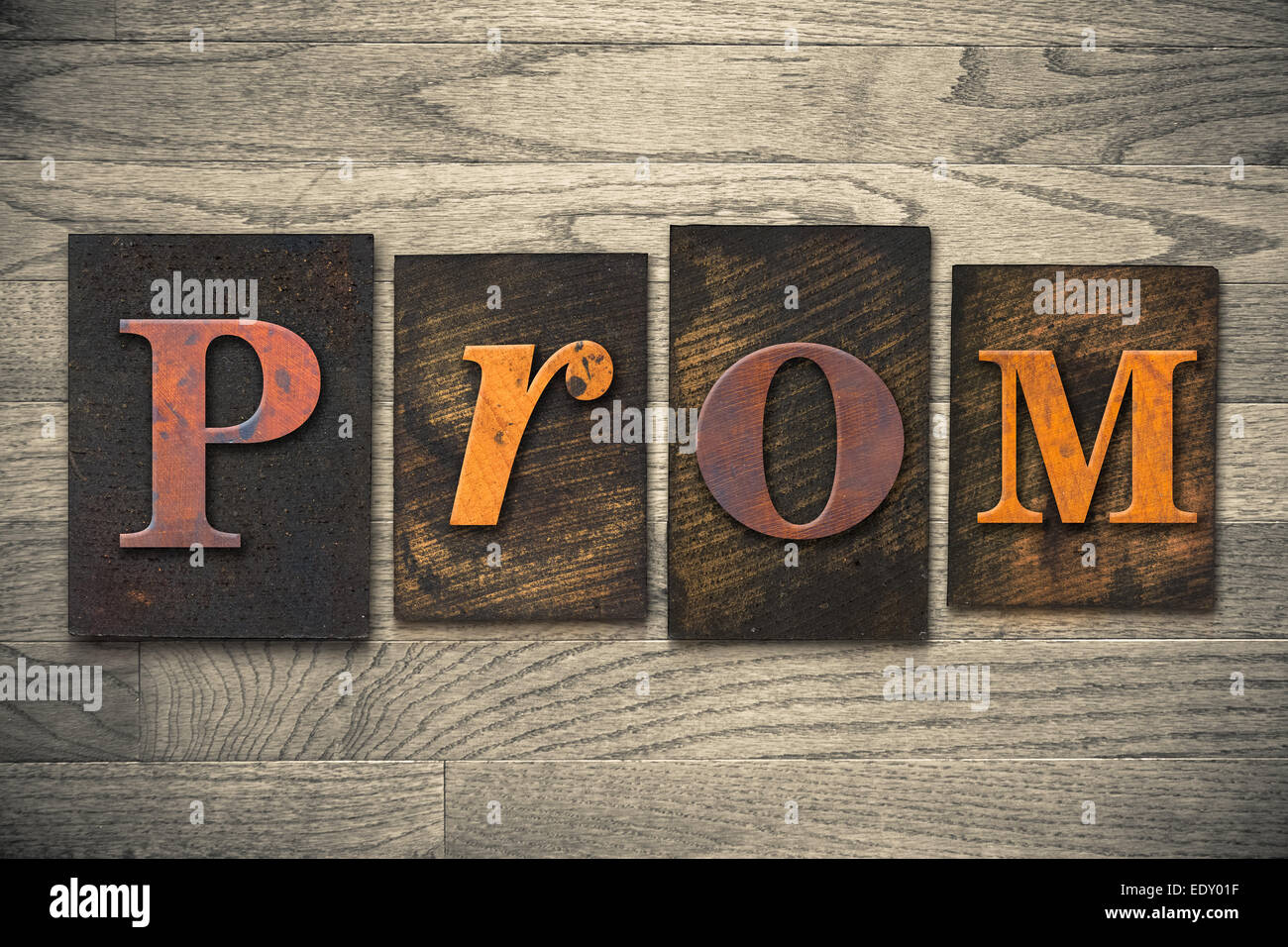 Das Wort '' in hölzernen Buchdruck Art geschrieben. Stockfoto