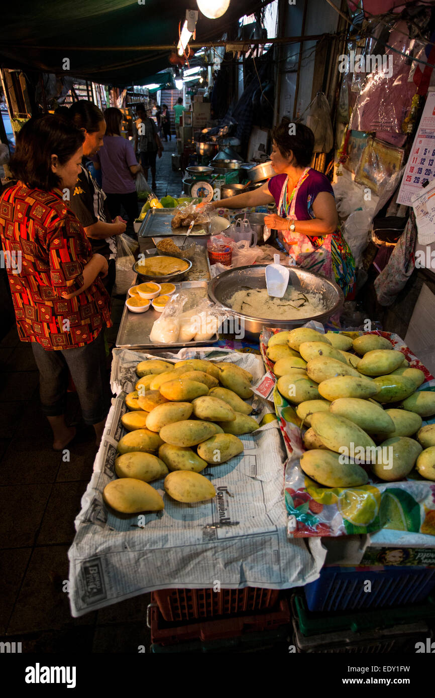 Khlong Toey Wet Market Bangkok Thailand Stockfoto