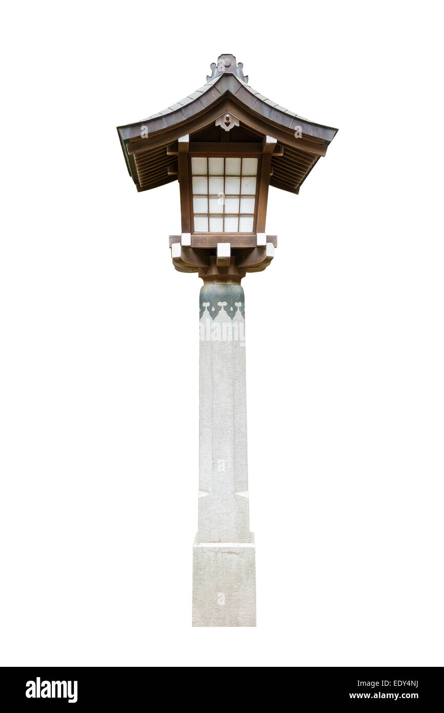 Lampe im Tempel, Japan (isoliert) Stockfoto