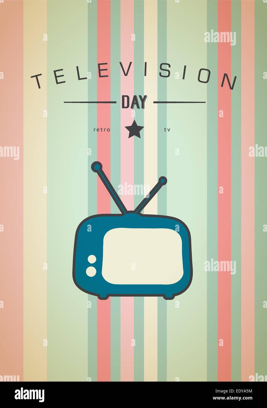 Retro-TV-Hintergrund Stockfoto