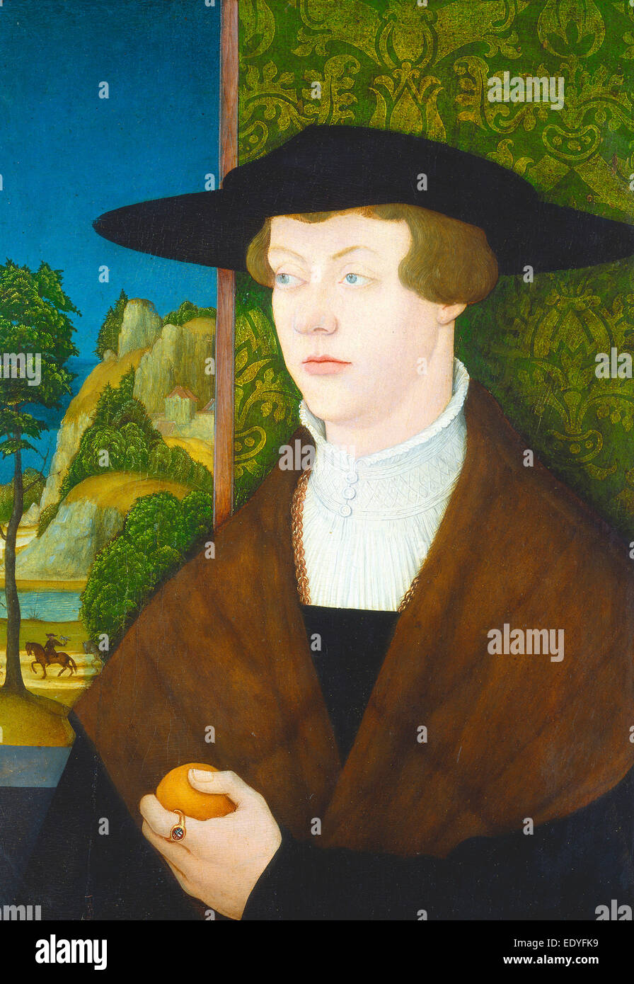 Bernhard Strigel (Deutsch, 1460-1461 - 1528), Hans Roth [Vorderseite], 1527, Öl auf Platte Stockfoto