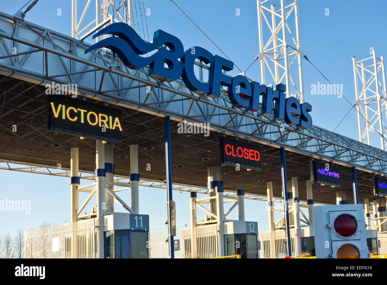 BC Fähren Ticket oder Tarif Kabinen für Fahrzeuge mit einer Fähre nach Swartz Bay / Victoria von Vancouver / British Columbia Kanada Tsawwassen. Stockfoto