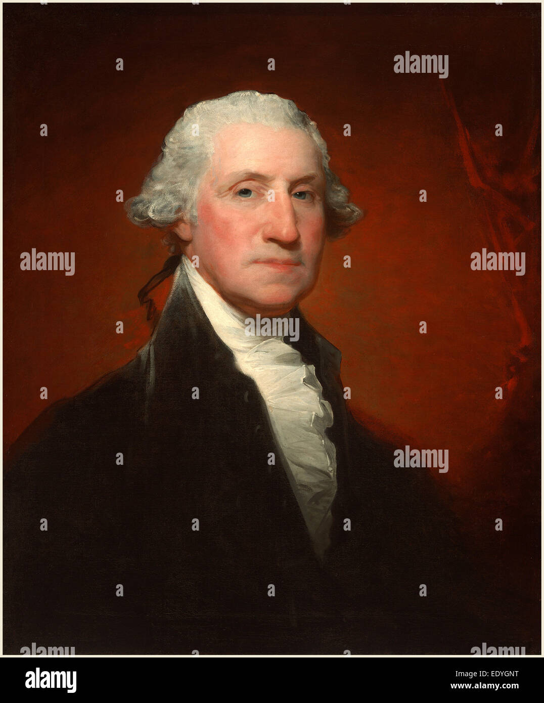 Gilbert Stuart, George Washington (Vaughan-Sinclair-Porträt), amerikanisch, 1755-1828, 1795, Öl auf Leinwand Stockfoto