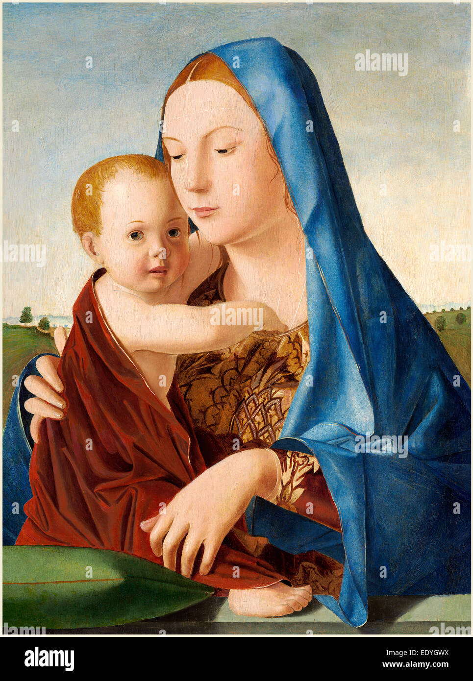 Antonello da Messina, Madonna mit Kind, Italienisch, c. 1430-1479, c. 1475, Öl und Tempera auf Panel übertragen vom panel Stockfoto