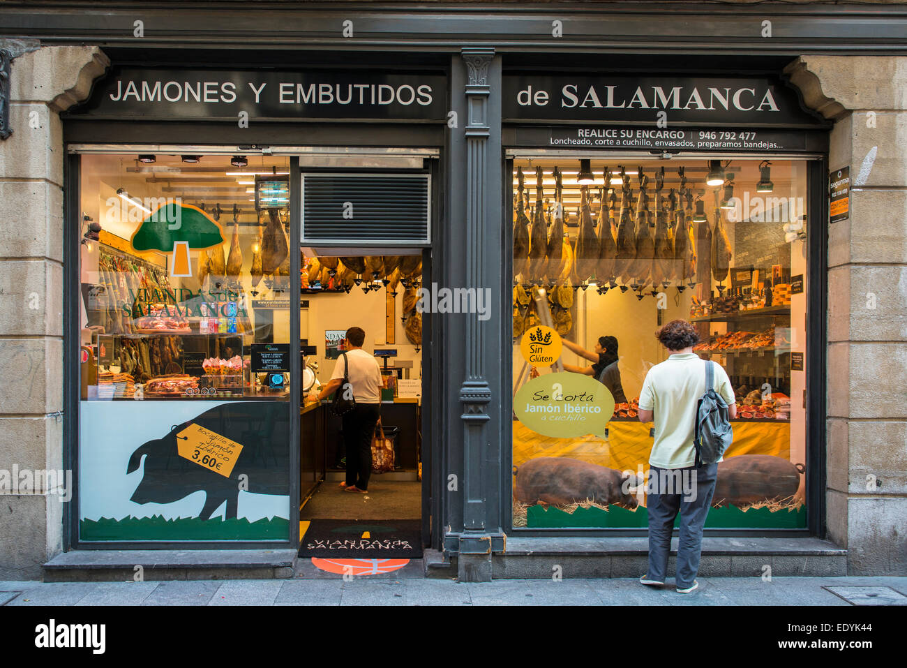 Shop, Altstadt, Siete Calles, Bilbao, Vizcaya Provinz, Pais Vasco, Baskisches Land, Spanien Stockfoto