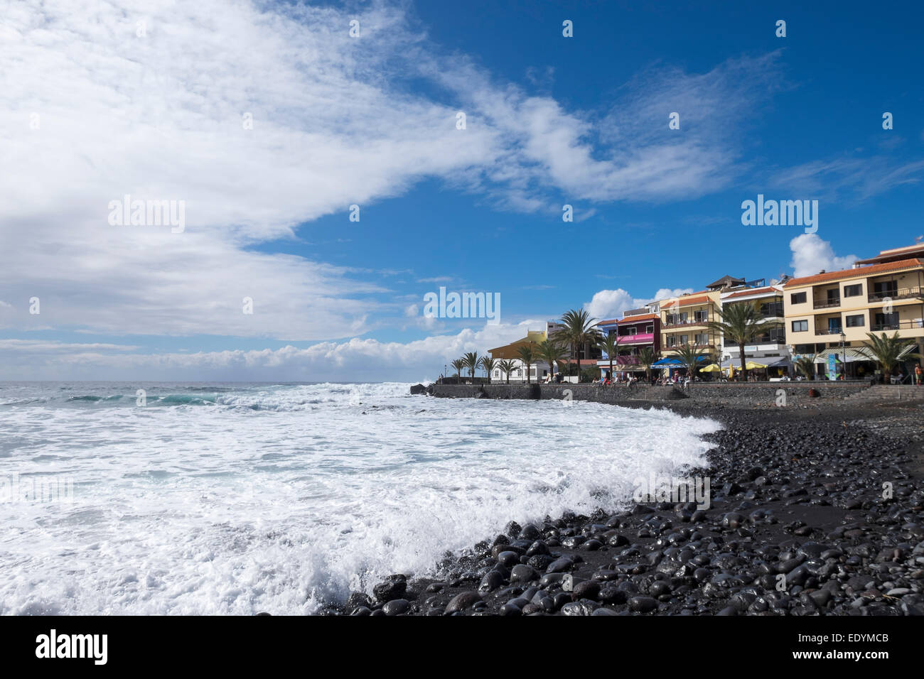 Strand, La Playa, Valle Gran Rey, La Gomera, Kanarische Inseln, Spanien Stockfoto