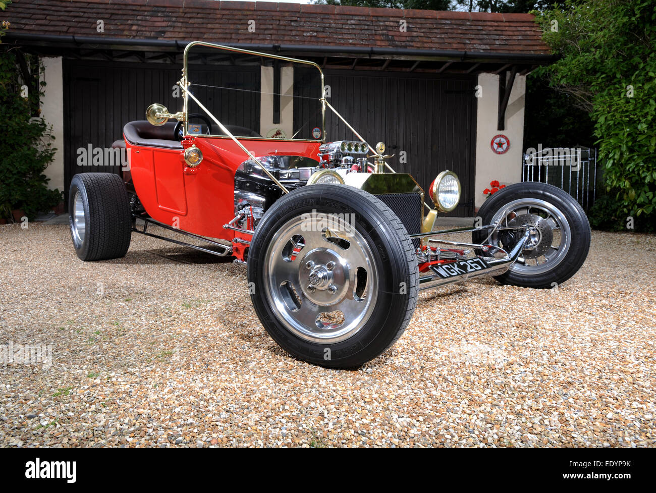 Traditionelle 60er Jahre Stil basierend auf einem T-Modell Auto Ford T-Bucket-Hot-rod Stockfoto