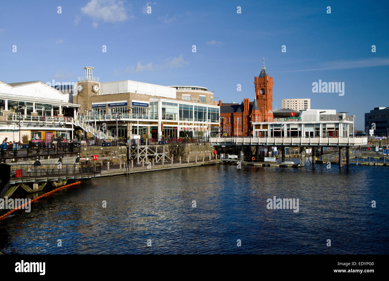 Mermaid Quay, Bucht von Cardiff, Cardiff, Südwales. Stockfoto