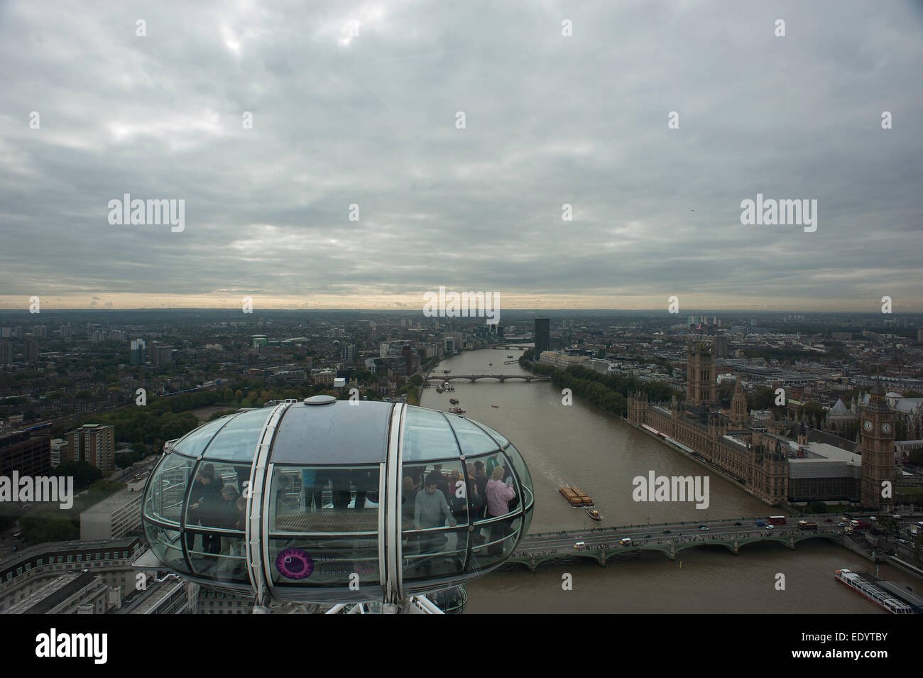 London Eye westminster Luftaufnahme. Credit: LEE RAMSDEN/ALAMY Stockfoto