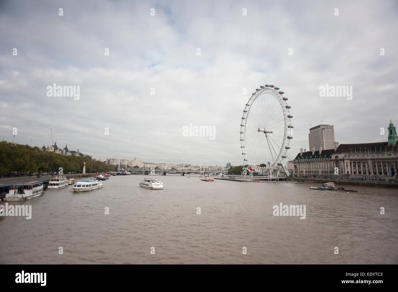 London Eye Riesenrad Themse. Credit: LEE RAMSDEN/ALAMY Stockfoto