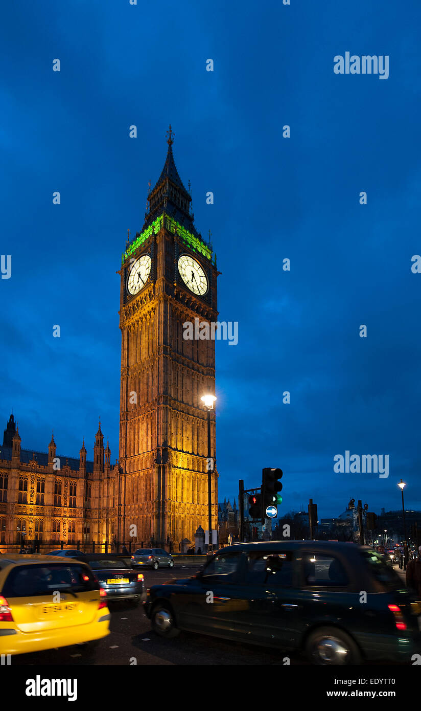 London Big Ben Westminster abby Ampel. Credit: LEE RAMSDEN/ALAMY Stockfoto