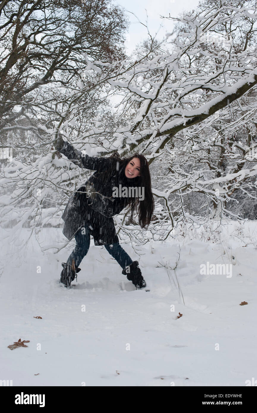 Schnee portrait kalter Winter. Credit: LEE RAMSDEN/ALAMY Stockfoto