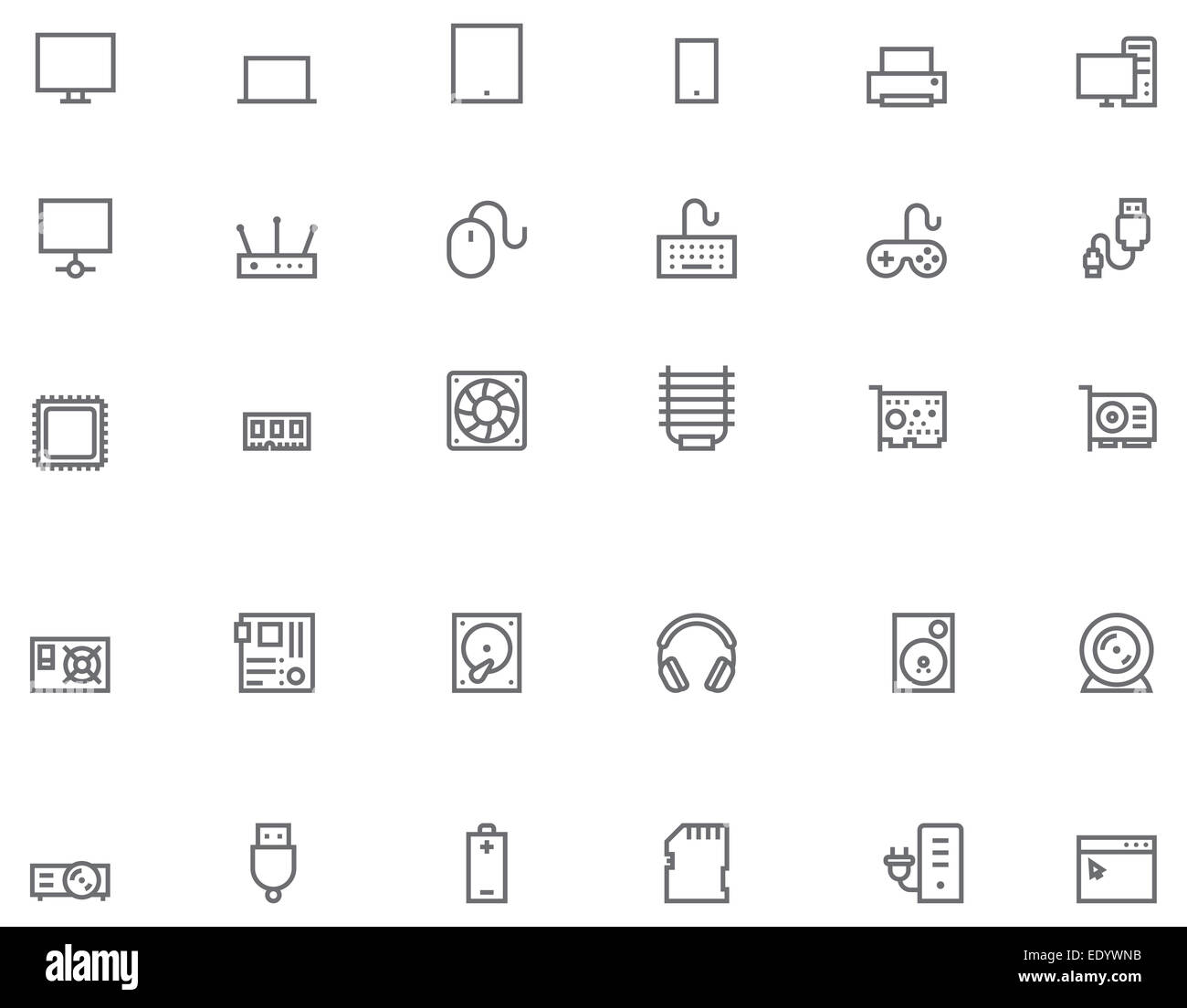 Computer-Icon-set Stockfoto