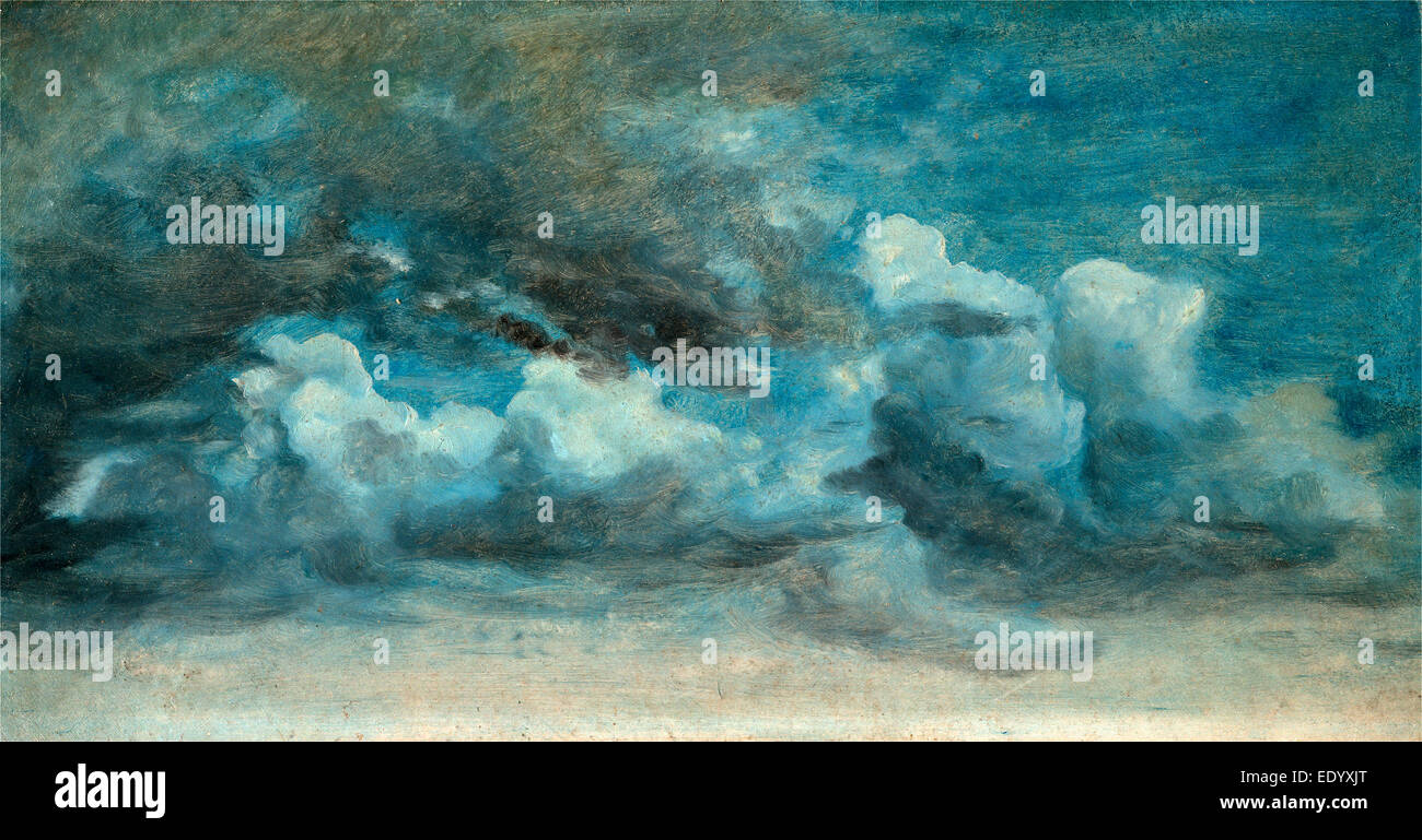 Cloud-Studie Cumulus-Wolken, Lionel Constable, 1828-1887, Brite/Britin Stockfoto