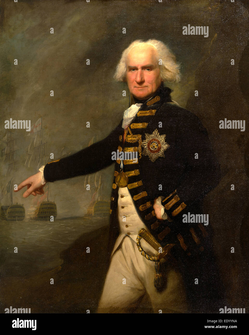 Admiral Lord Bridport Admiral Viscount Bridport, Lemuel Francis Abbott, ca. 1760-1802, Brite/Britin Stockfoto