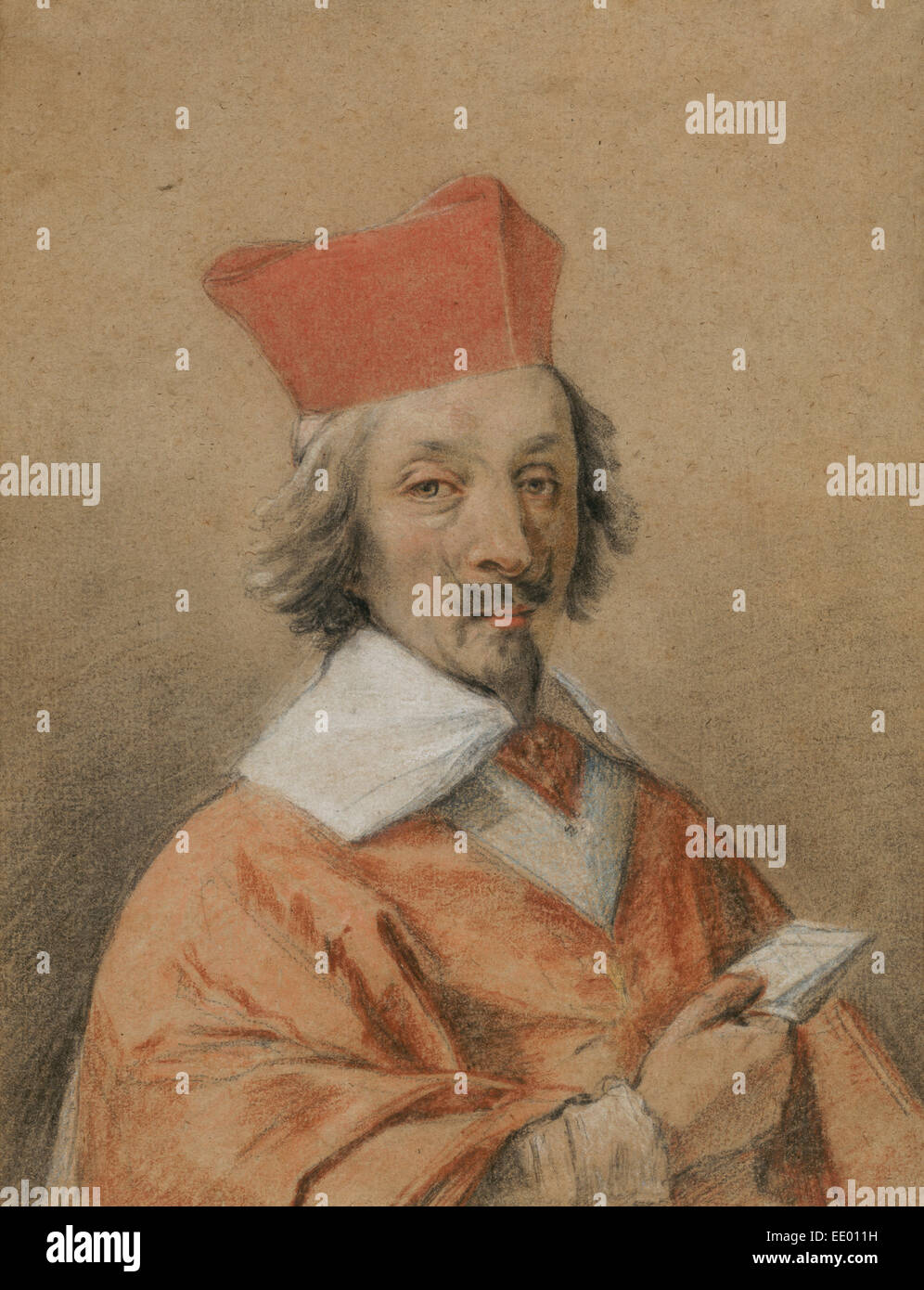 Porträt von Armand-Jean du Plessis, Kardinal de Richelieu; Simon Vouet, Französisch, 1590-1649; Frankreich, Europa; ca. 1632-1634 Stockfoto
