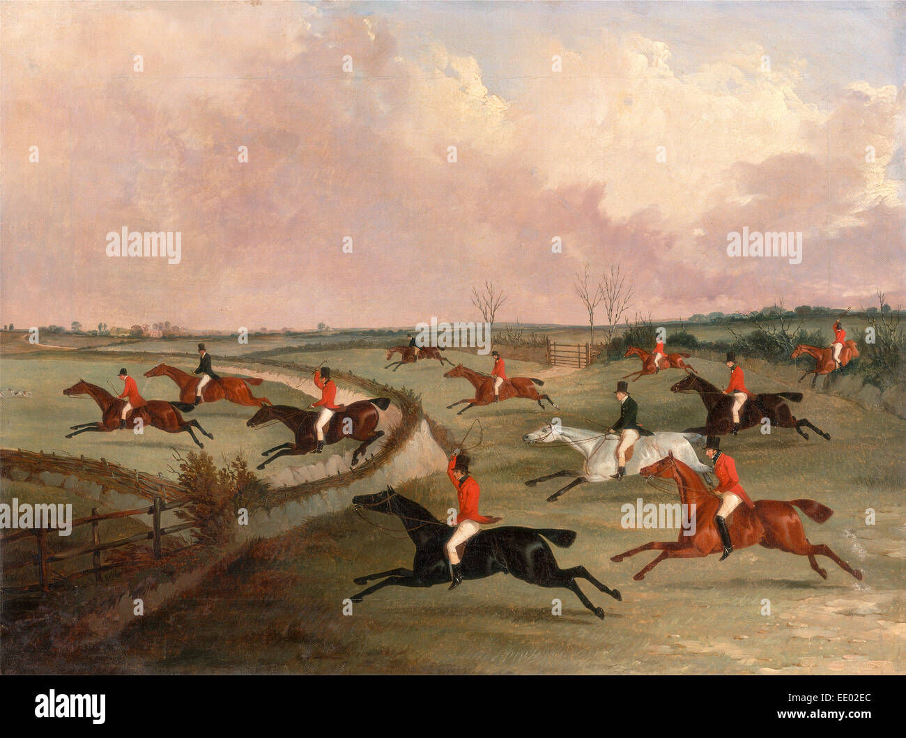Quorn Hunt in Full Cry: zweite Pferde nach Henry Alken, John Dalby, aktive 1826-1853, Brite/Britin Stockfoto