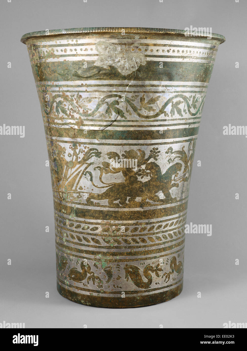 Situla; Unbekannt; 210 - 230; Bronze mit Tin-Beschichtung Stockfoto