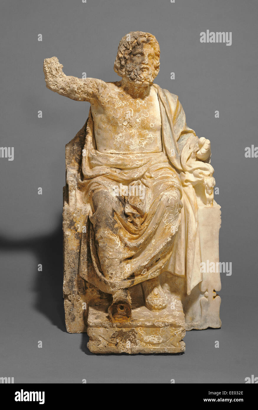 Statue des Zeus thront; Unbekannt; um 100 v. Chr.; Marmor Stockfoto
