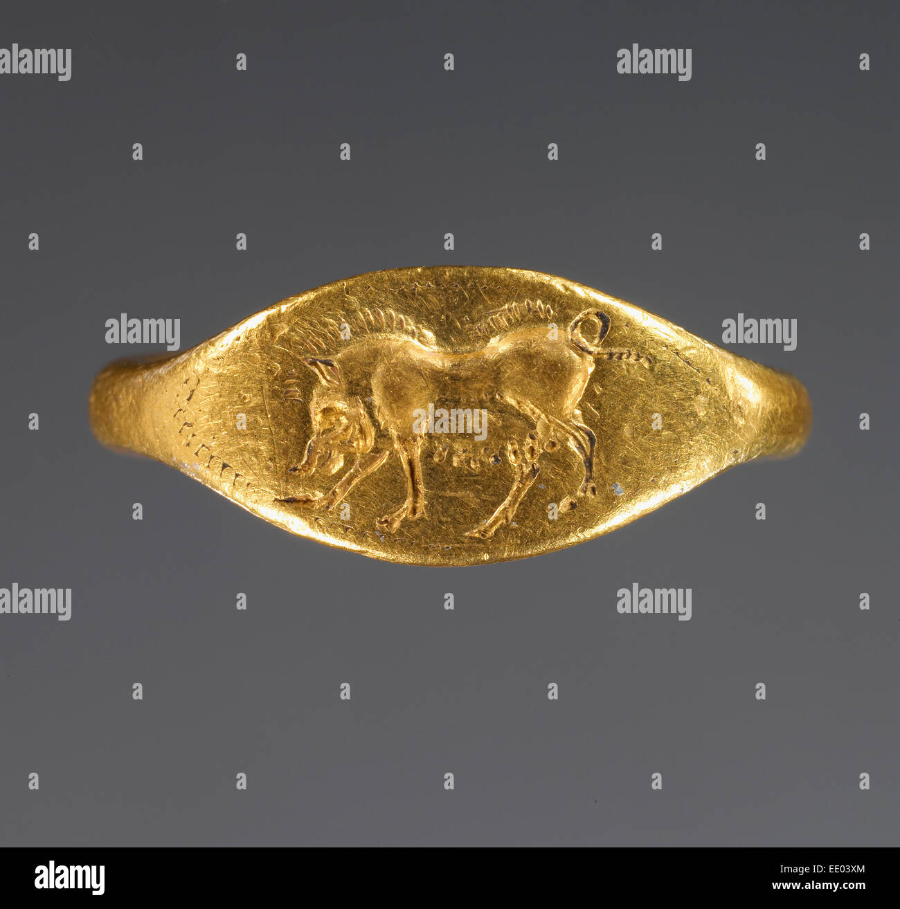 Ring; Unbekannt; Etrurien (?); um 500 v. Chr.; Gold Stockfoto