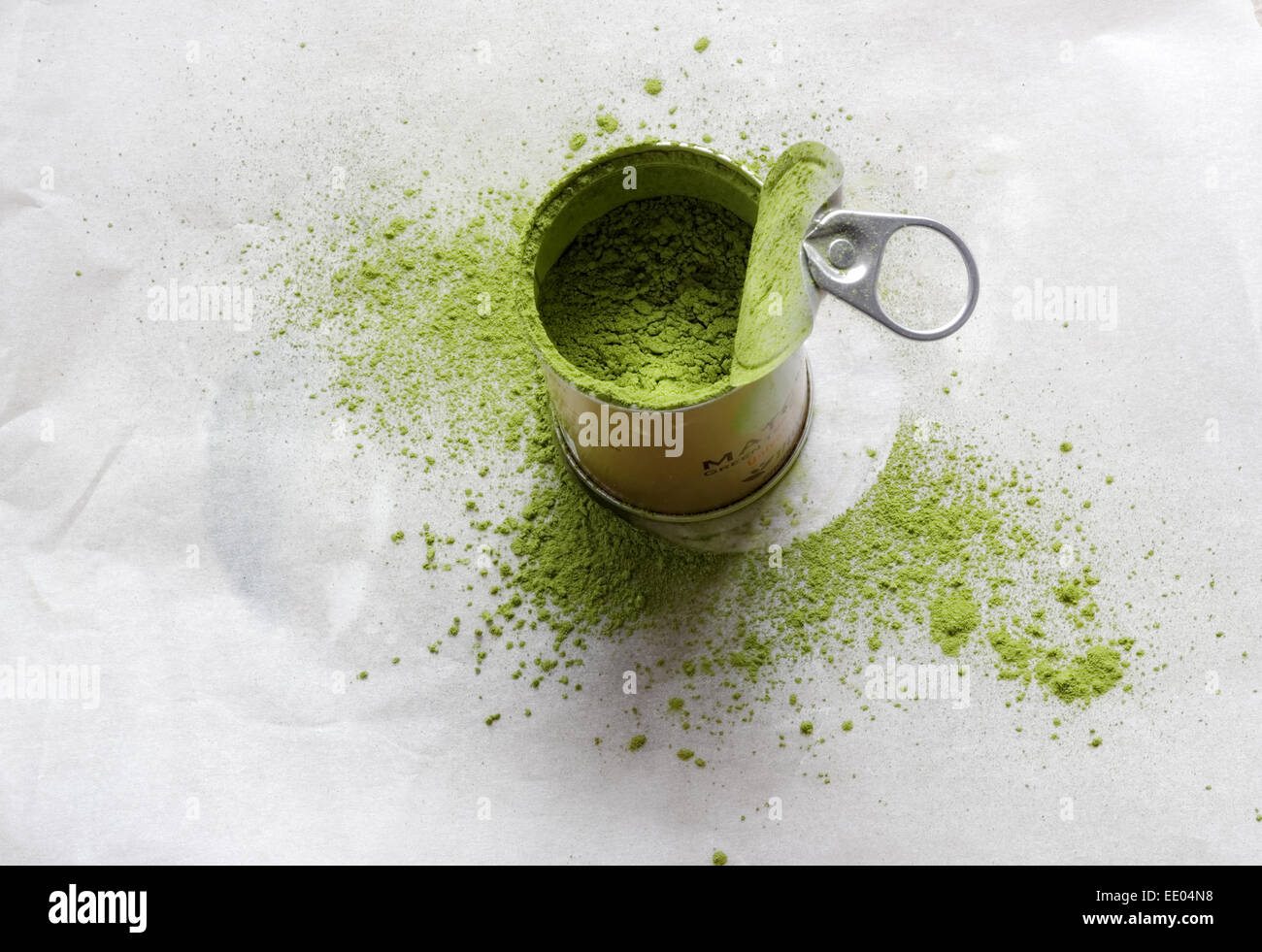 Matcha-Pulver Stockfoto