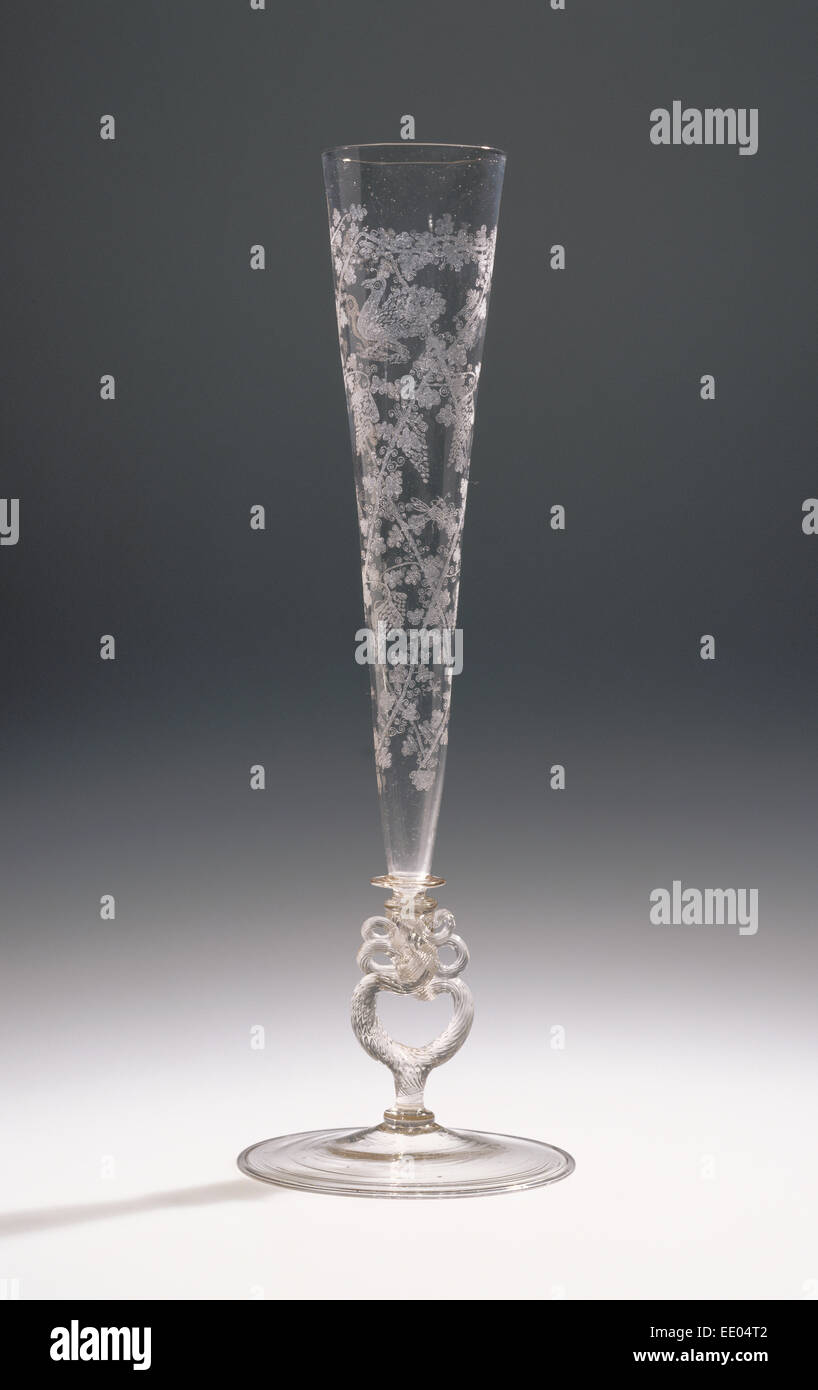 Querflöte Glas; Unbekannt; Façon de Venise, Niederlande, Europa; späten 16. und frühen 17. Jahrhundert Stockfoto