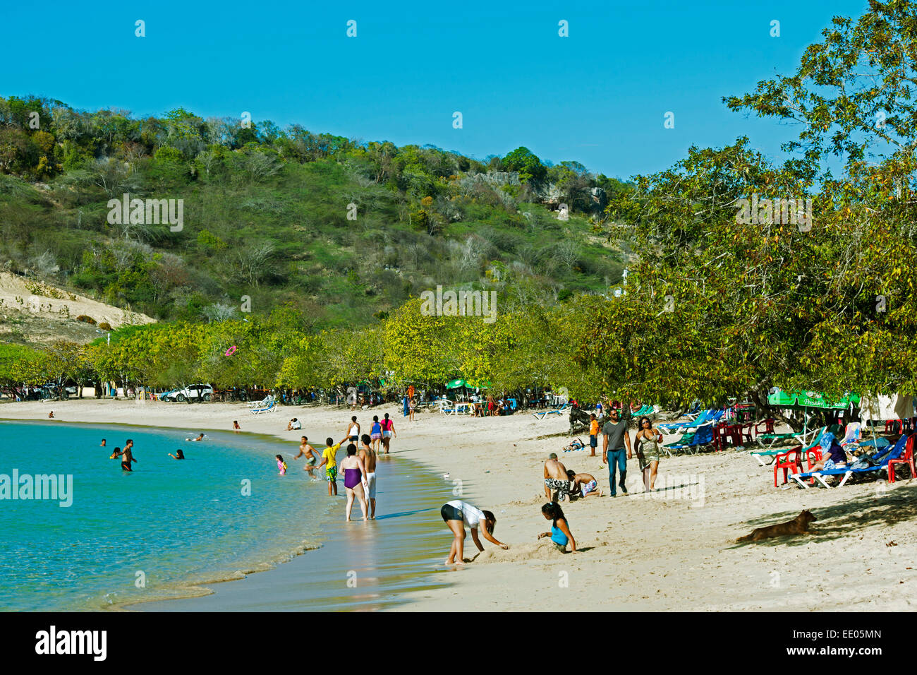 Dominikanische Republik, Nordküste, Monte Christi, Punta Rusia (Punta Rucia), Strand La Ensenada Bei Punta Rusia, Stockfoto