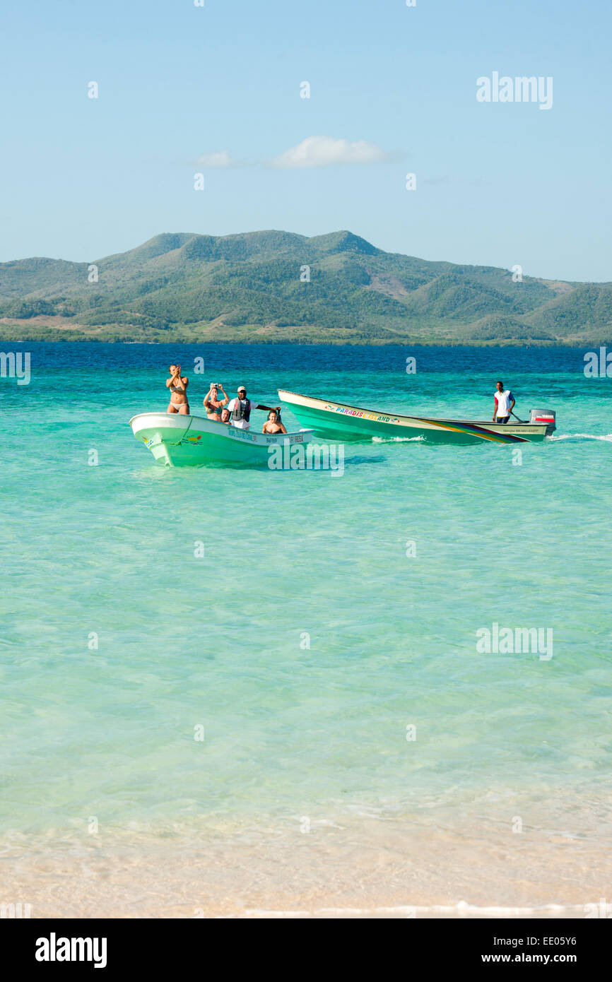 Dominikanische Republik, Nordküste, Punta Rusia (Punta Rucia), Insel Cayo Arena (Auch Isla Paraiso, Paradise Island), Stockfoto