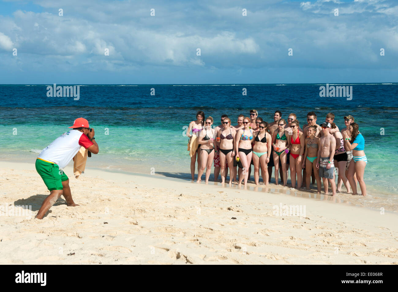 Dominikanische Republik, Nordküste, Punta Rusia (Punta Rucia), Insel Cayo Arena (Auch Isla Paraiso, Paradise Island), Stockfoto