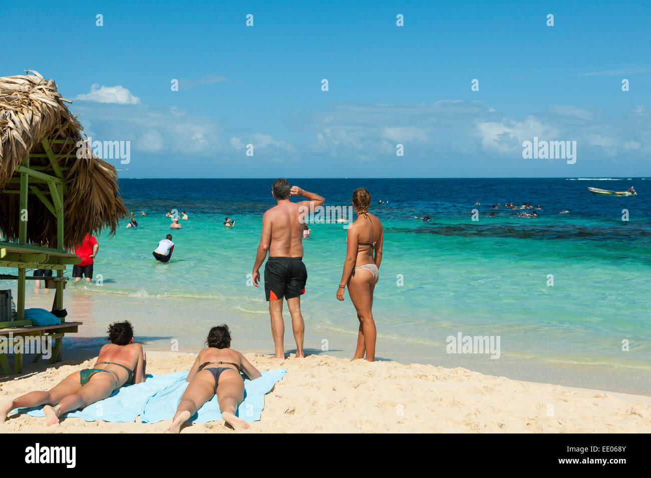 Dominikanische Republik, Nordküste, Punta Rusia (Punta Rucia), Insel Cayo Arena (Auch Isla Paraiso, Paradise Island), Stockfoto