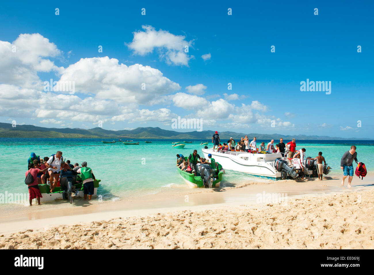 Dominikanische Republik, Nordküste, Punta Rusia (Punta Rucia), Insel Cayo Arena (Auch Isla Paraiso, Paradise Island), Stockfoto