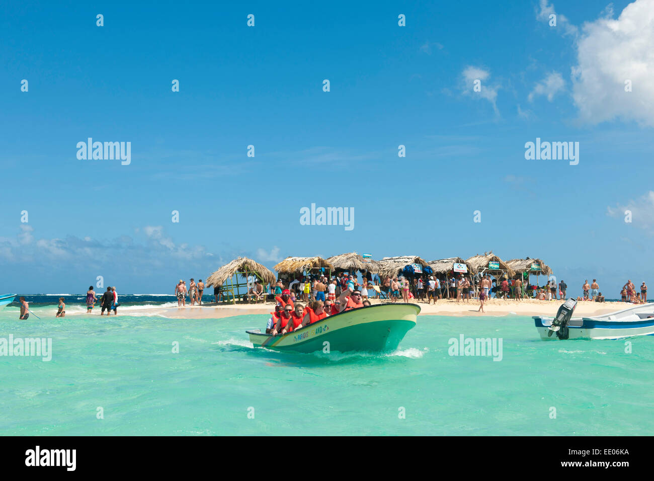 Dominikanische Republik, Nordküste, Punta Rusia (Punta Rucia), Insel Cayo Arena (Auch Isla Paraiso, Paradise Island), Stockfoto