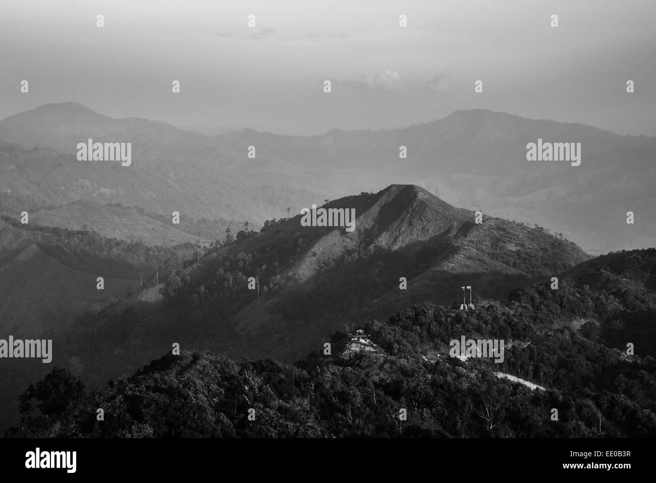 Die schwarzen und weißen Landschaft Stockfoto