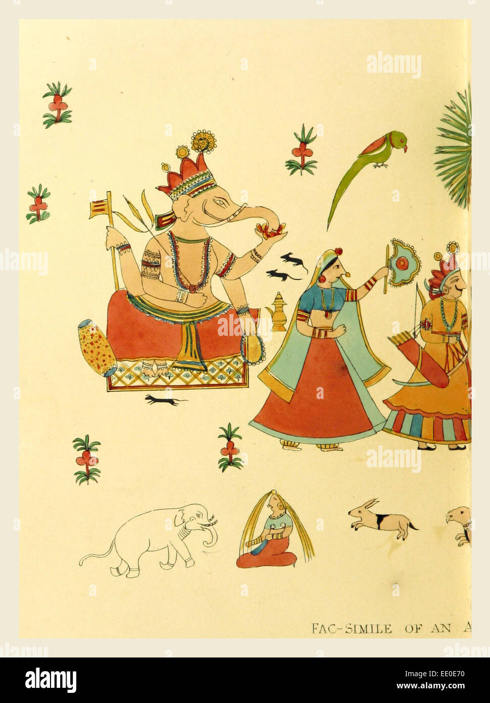 Skizzen, während ein Wohnsitz in einem der nördlichen Provinzen von Westindien, 19. Jahrhundert Gravur Stockfoto