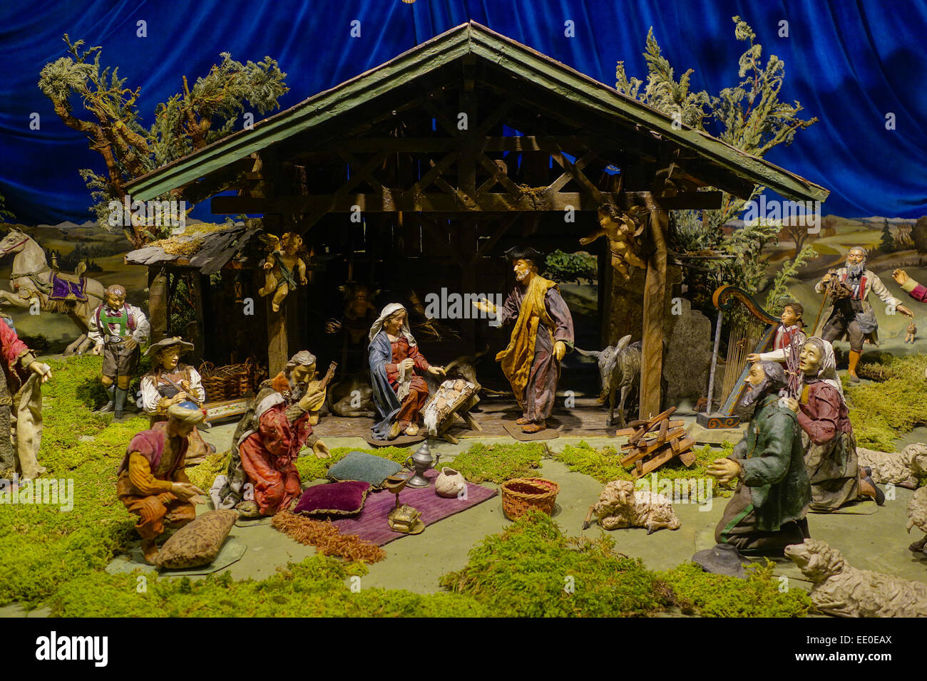 Weihnachtskrippe Auf Dem Münchner Christkindlmarkt, Weihnachtskrippe Weihnachtskrippe Auf Dem Münchner Christkindlmarkt, Weihnachtskrippe