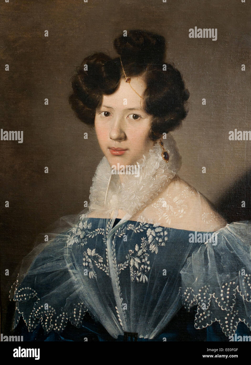 Porträt der jungen Frau 1830-1835 Girolamo Michelangelo Grigolettis 1801 – 1870 Italien Italienisch Stockfoto