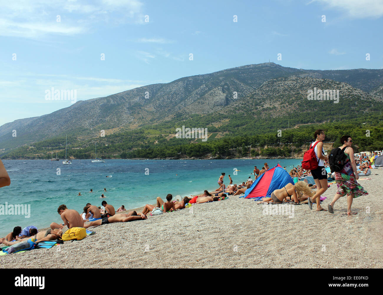 Kroatien Insel Brac Insel Strand Zlatni Rat, Bol Zoe Baker Stockfoto