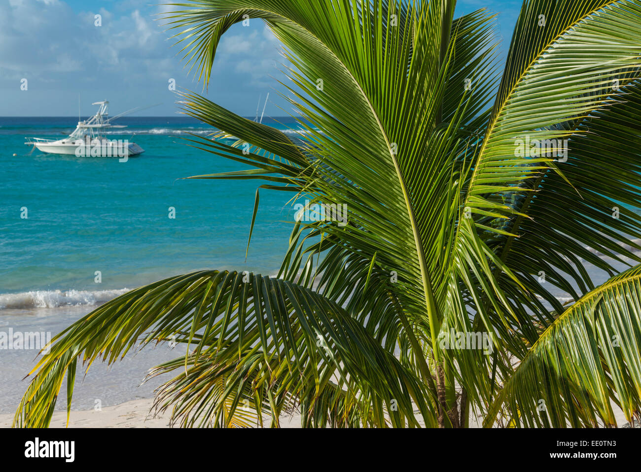 Worthing Strand an der Südküste von Barbados, West Indies - nur zur redaktionellen Nutzung Stockfoto
