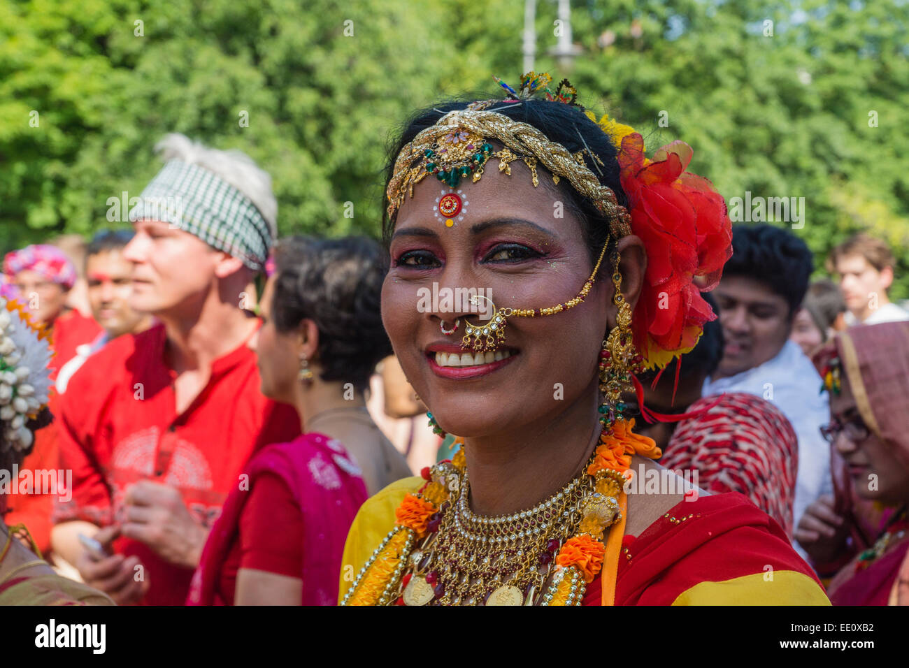 Jährliche Straßenparade "Karneval der Kulturen" durch Kreuzberg, Berlin, Deutschland Stockfoto