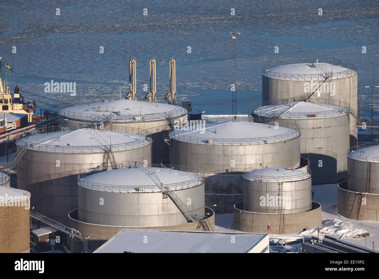 Ölhafen Stockfoto
