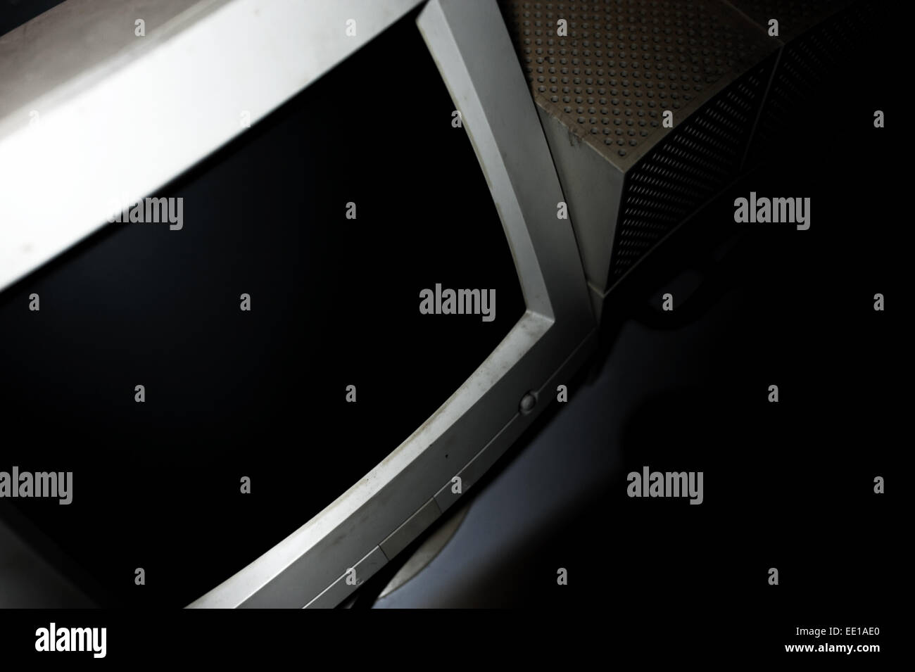 Sehr alte Computer auf einem Schreibtisch. Stockfoto Sehr alte Computer auf einem Schreibtisch. Stockfoto